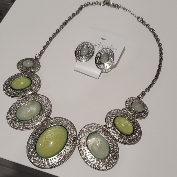 Beautiful Earrings + Necklace Set - Picture 1 of 4
